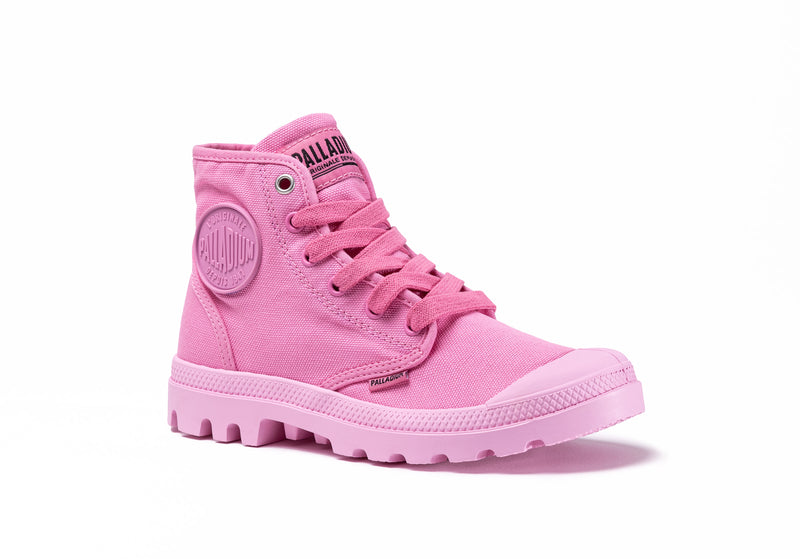 Aurora Pink Kids' Palladium Pampa Hi V Boots | Israel  VCZIQR-614