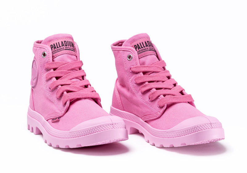 Aurora Pink Kids' Palladium Pampa Hi V Boots | Israel  VCZIQR-614