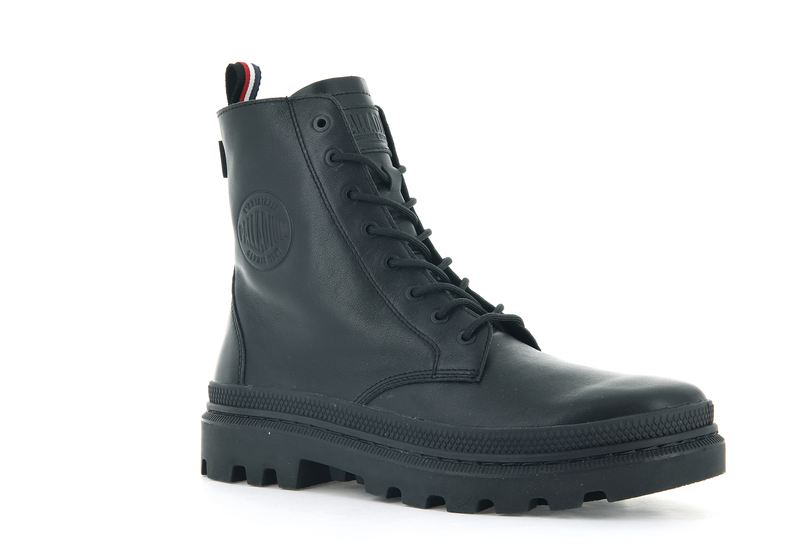 Black/Black Kids' Palladium Pallatrooper Off-2 Boots | Israel  FDYOAQ-348