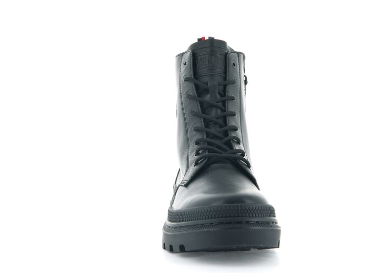 Black/Black Kids' Palladium Pallatrooper Off-2 Boots | Israel  FDYOAQ-348