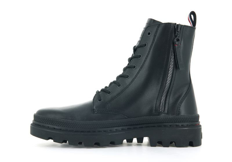 Black/Black Kids' Palladium Pallatrooper Off-2 Boots | Israel  FDYOAQ-348