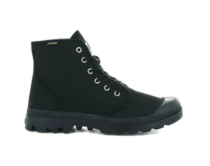 Black/Black Kids\' Palladium Pampa Hi Originale Boots | Israel  TVBWPY-685