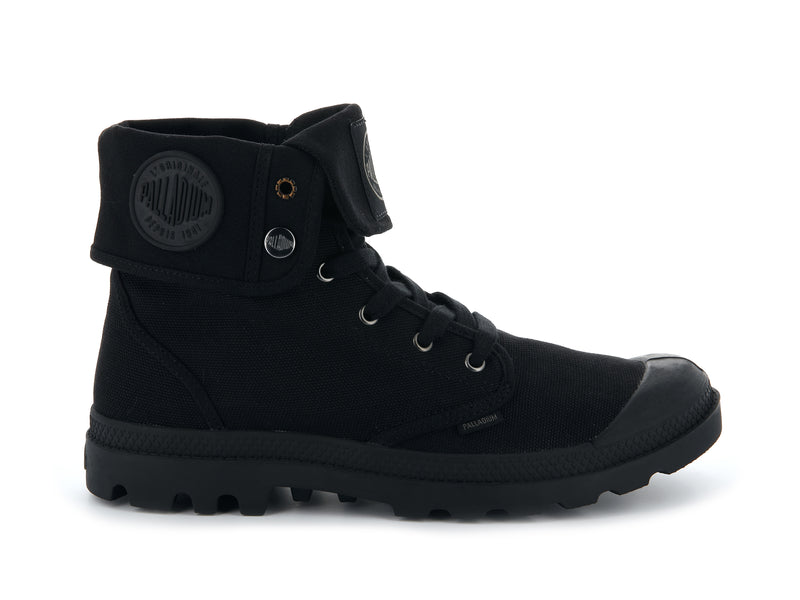 Black/Black Men\'s Palladium Baggy Boots | Israel  YZRGMD-612