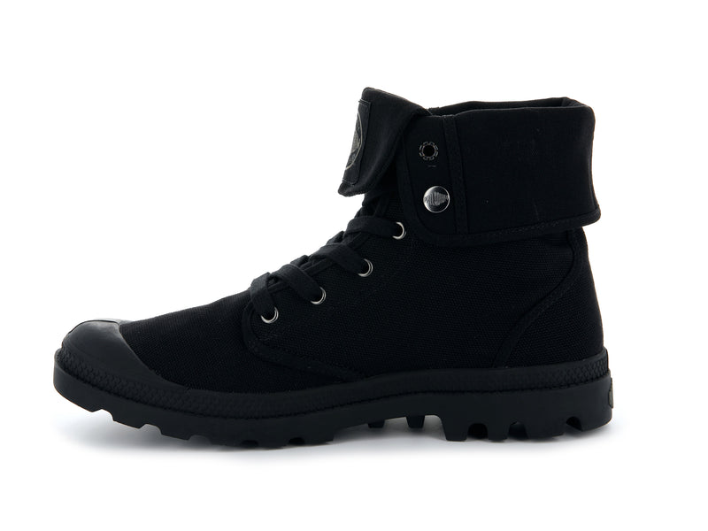 Black/Black Men's Palladium Baggy High Tops | Israel  CUEZRA-843