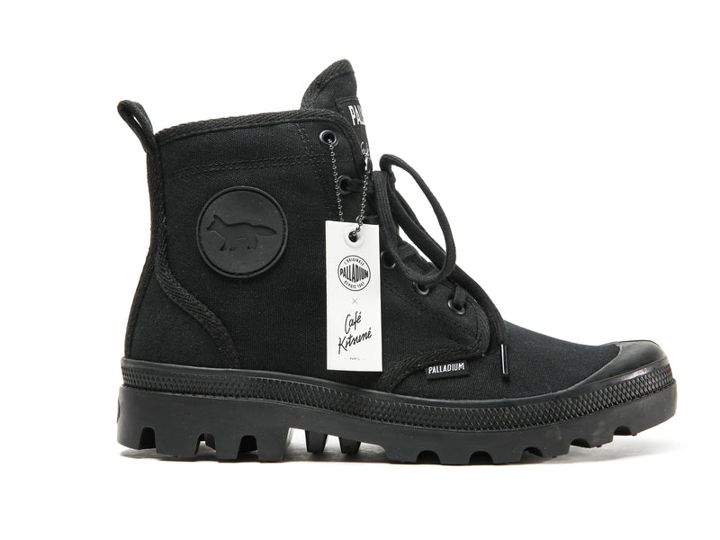 Black/Black Men's Palladium Pallabrousse X Kitsune Boots | Israel  ENIAGU-536