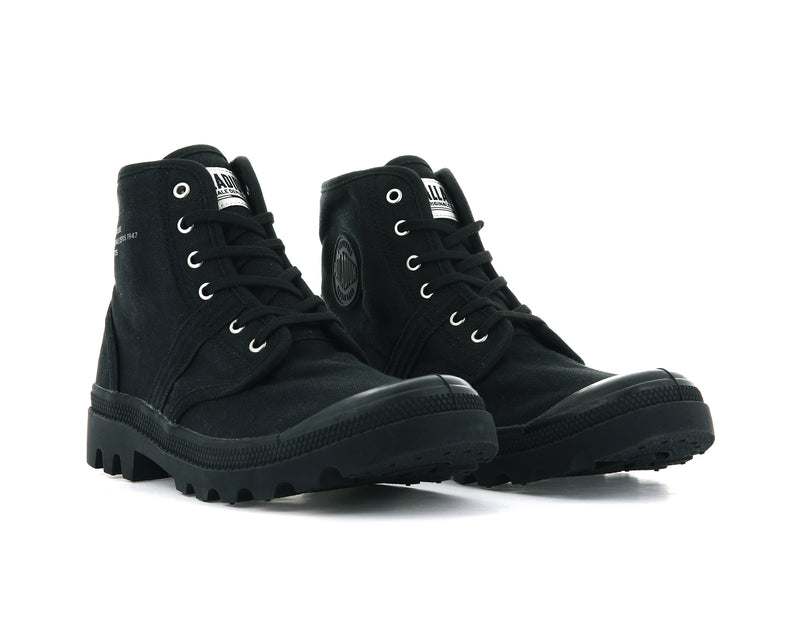 Black/Black Men's Palladium Pallabrousse Legion Boots | Israel  MSHPEJ-957