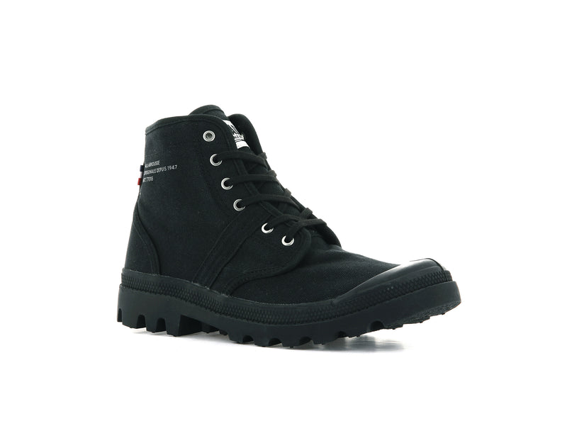 Black/Black Men's Palladium Pallabrousse Legion High Tops | Israel  WRPQZN-085