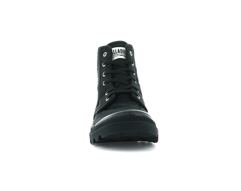 Black/Black Men's Palladium Pallabrousse Legion High Tops | Israel  WRPQZN-085