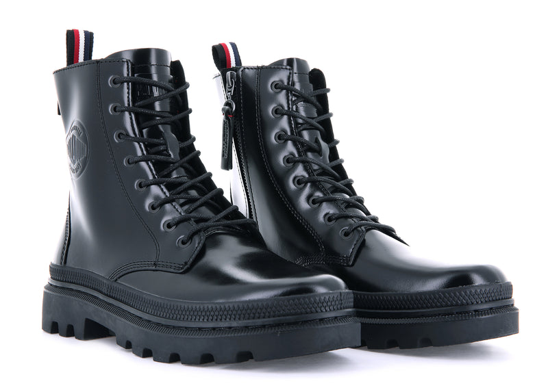 Black/Black Men's Palladium Pallatrooper Off-1 Boots | Israel  RZAYQX-742