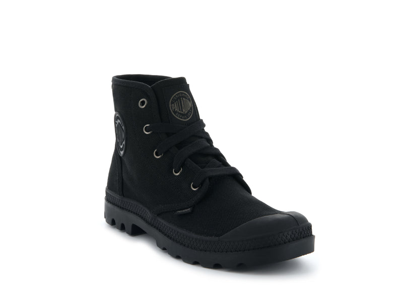 Black/Black Men's Palladium Pampa Hi High Tops | Israel  YJPVZA-260