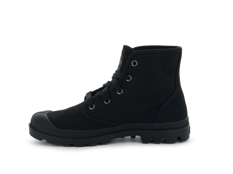 Black/Black Men's Palladium Pampa Hi High Tops | Israel  YJPVZA-260