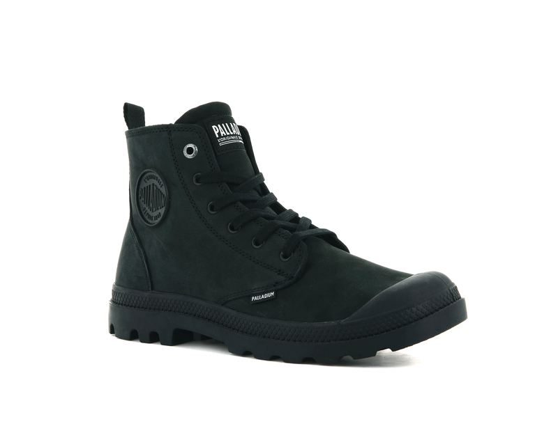 Black/Black Men's Palladium Pampa Hi Zip Nbk High Tops | Israel  MXYBKO-602