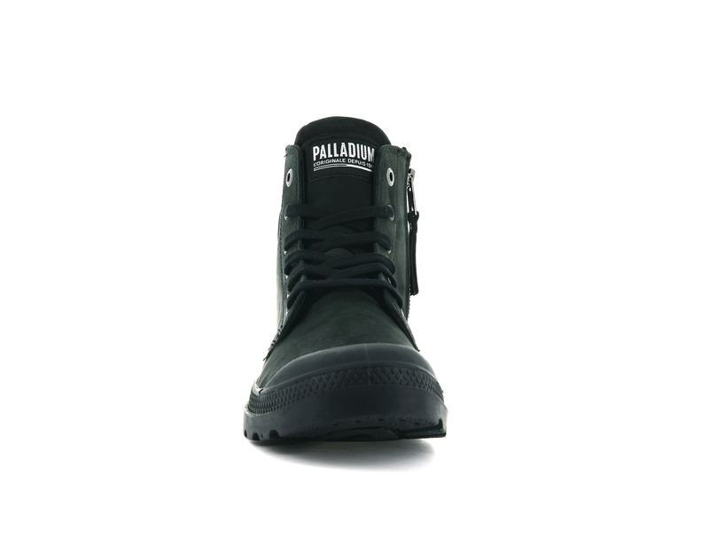 Black/Black Men's Palladium Pampa Hi Zip Nbk Boots | Israel  QBAJYI-674