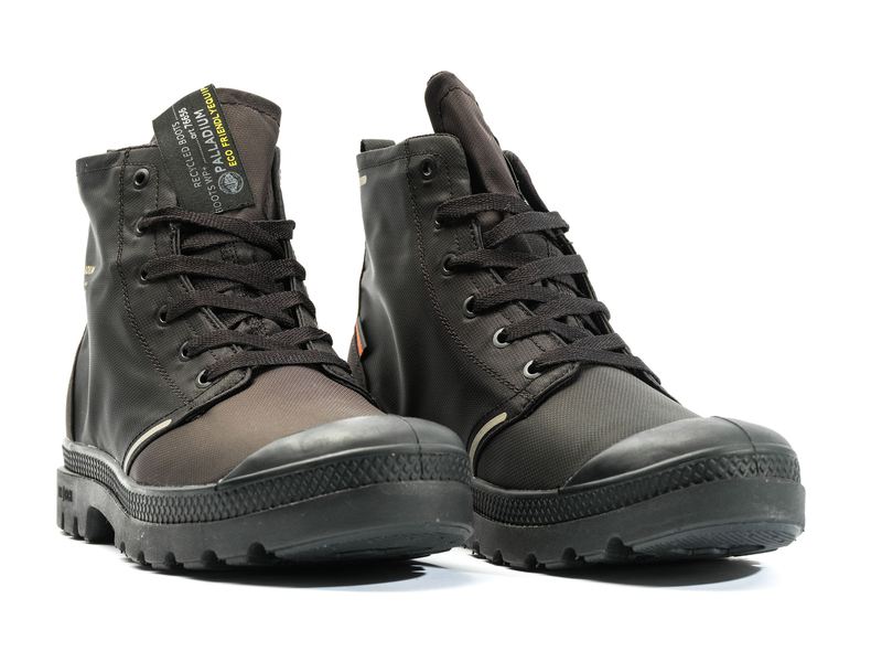 Black/Black Men's Palladium Pampa Lite+ Recycle Wp+ High Tops | Israel  RFHMQU-642