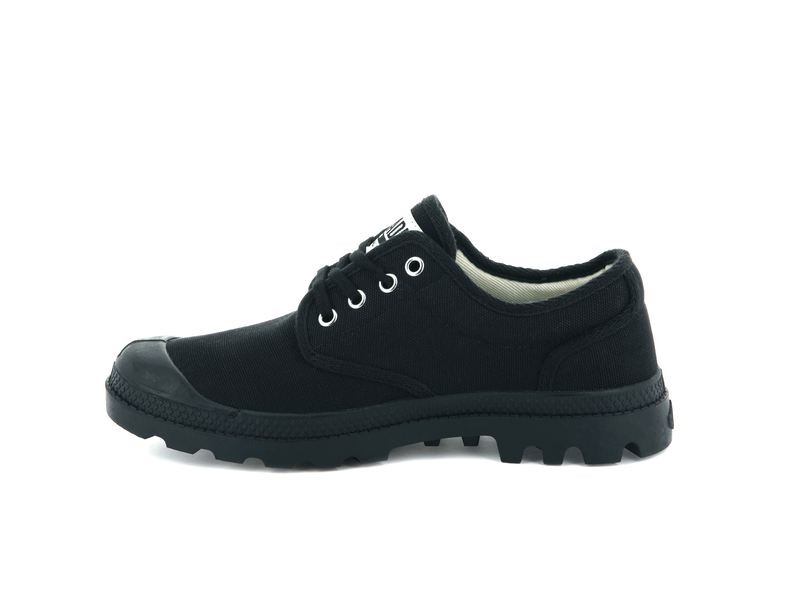 Black/Black Men's Palladium Pampa Oxford Originale Low Tops | Israel  XTLHRP-483