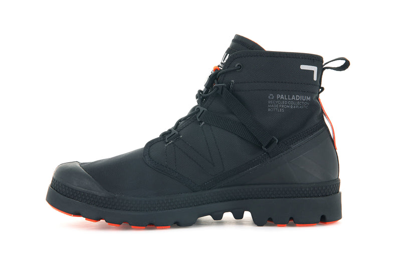 Black/Black Men's Palladium Pampa Travel Lite+ Waterproof Boots | Israel  ORLKJX-041