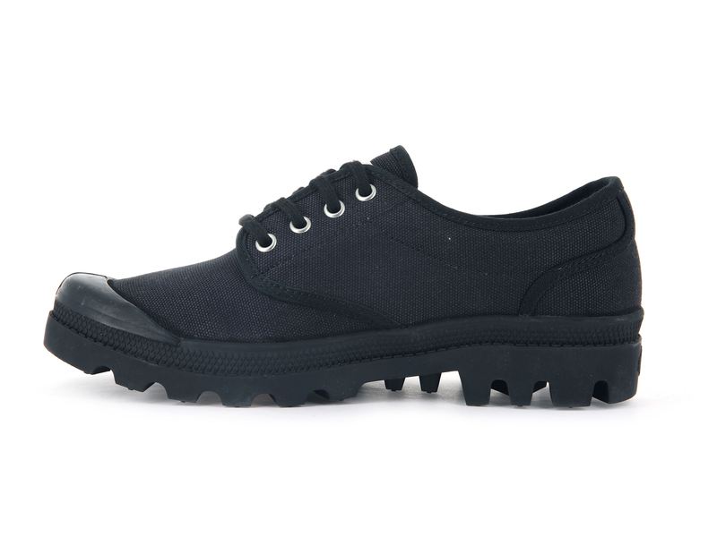 Black/Black Women's Palladium Pallabrousse Oxford Low Tops | Israel  SKGAXN-354