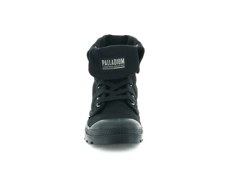 Black/Black Women's Palladium Pallabrousse Baggy High Tops | Israel  VDLWPU-693