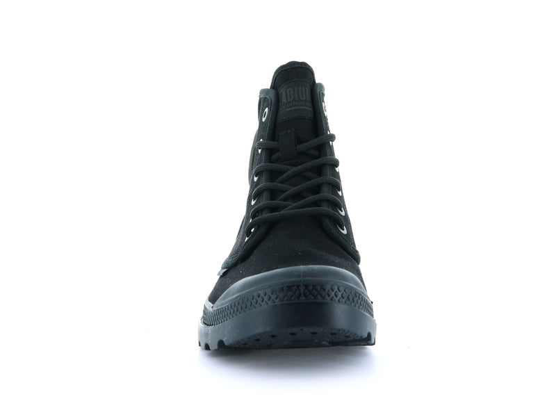 Black/Black Women's Palladium Pampa Hi Htg Supply Boots | Israel  OFKBGM-416