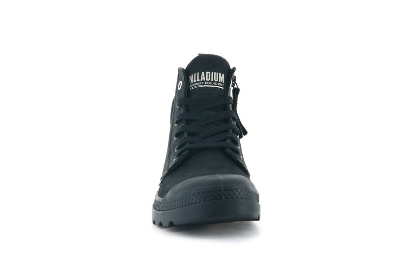 Black/Black Women's Palladium Pampa Hi Zip Sl High Tops | Israel  RVLCUS-567