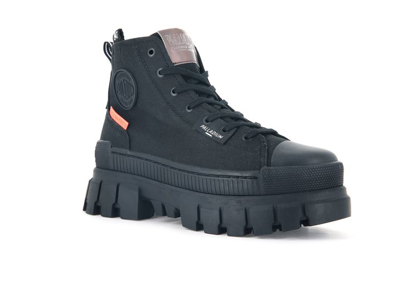 Black/Black Women's Palladium Revolt Hi Tx High Tops | Israel  BMGFHI-601