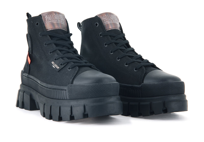 Black/Black Women's Palladium Revolt Hi Tx High Tops | Israel  BMGFHI-601