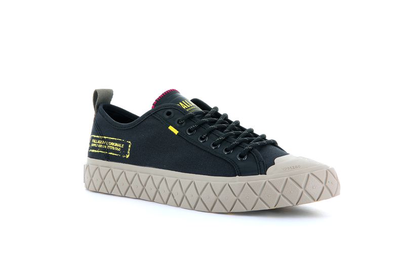 Black Kids' Palladium Palla Ace Supply Lo Low Tops | Israel  FBUWNR-714