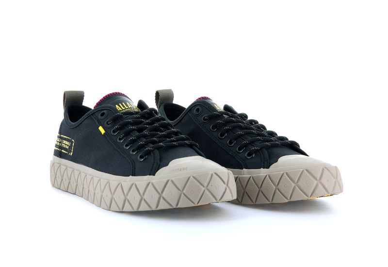 Black Kids' Palladium Palla Ace Supply Lo Low Tops | Israel  FBUWNR-714