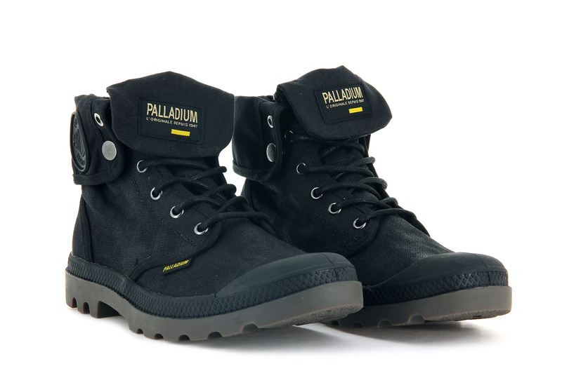 Black Kids' Palladium Pampa Baggy Wax Boots | Israel  TDRIZX-921