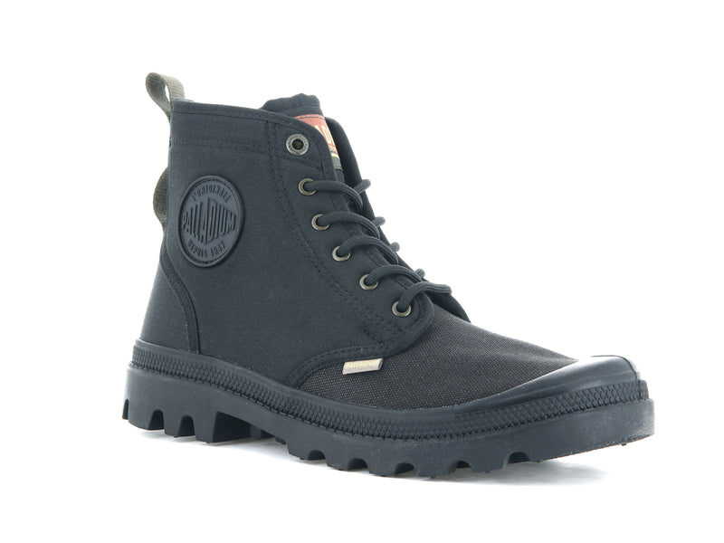 Black Kids' Palladium Pampa Shade 75th Boots | Israel  HZFPSX-576