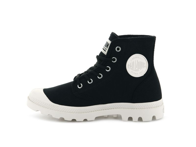 Black/Marshmallow Kids' Palladium Pampa Hi Originale Boots | Israel  DIJYBH-492