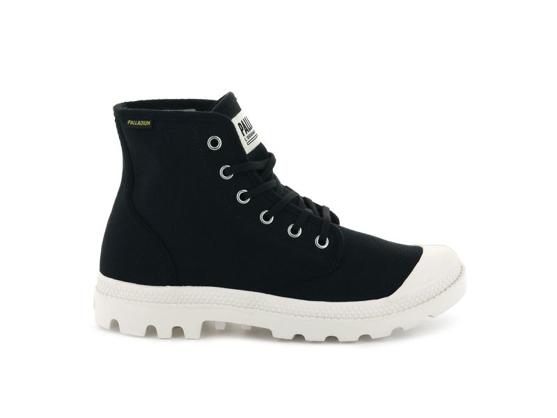 Black/Marshmallow Women\'s Palladium Pampa Hi Originale Boots | Israel  NLFEKT-351