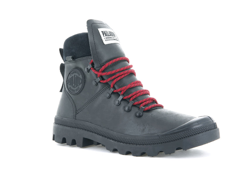 Black Men's Palladium Legion Hiker Boots | Israel  ADFUEB-328