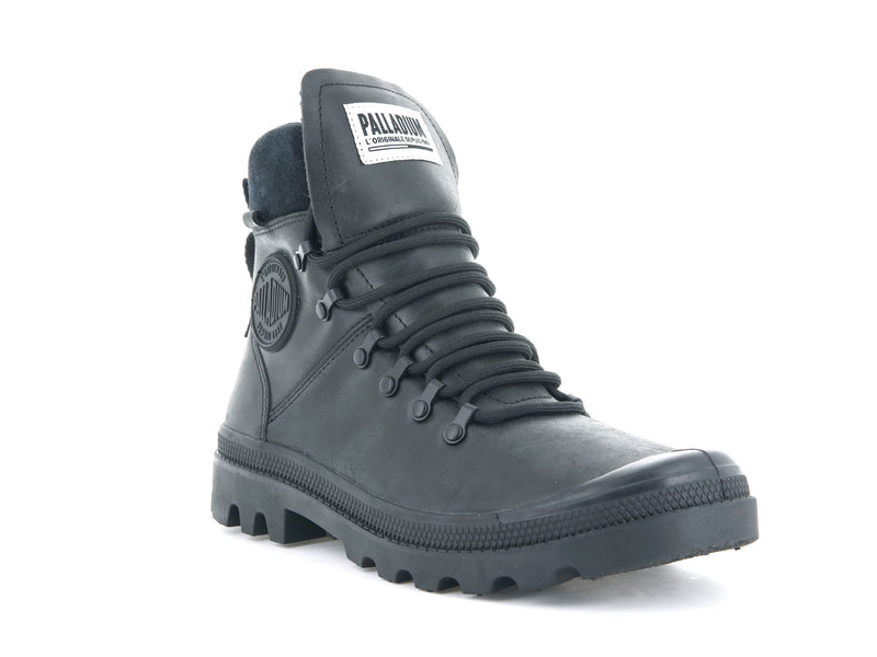 Black Men's Palladium Legion Hiker Boots | Israel  ADFUEB-328