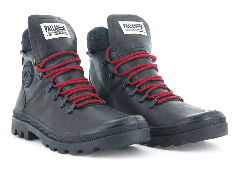 Black Men's Palladium Legion Hiker Boots | Israel  ADFUEB-328