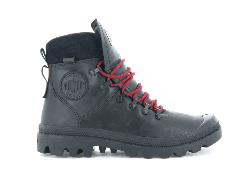 Black Men\'s Palladium Legion Hiker Boots | Israel  ADFUEB-328