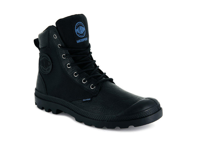 Black Men's Palladium Pampa Sport Cuff Wpn Boots | Israel  VEOJZY-837