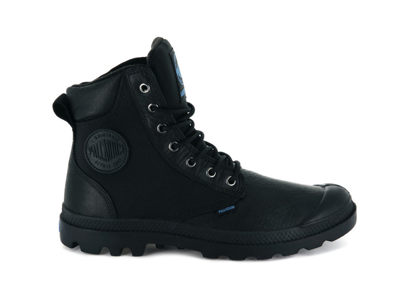 Black Men\'s Palladium Pampa Sport Cuff Wpn Boots | Israel  VEOJZY-837