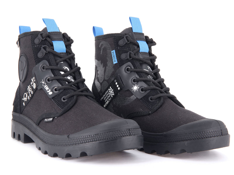 Black Men's Palladium Pampa Witch Queen X Destiny Boots | Israel  CIYWPK-027