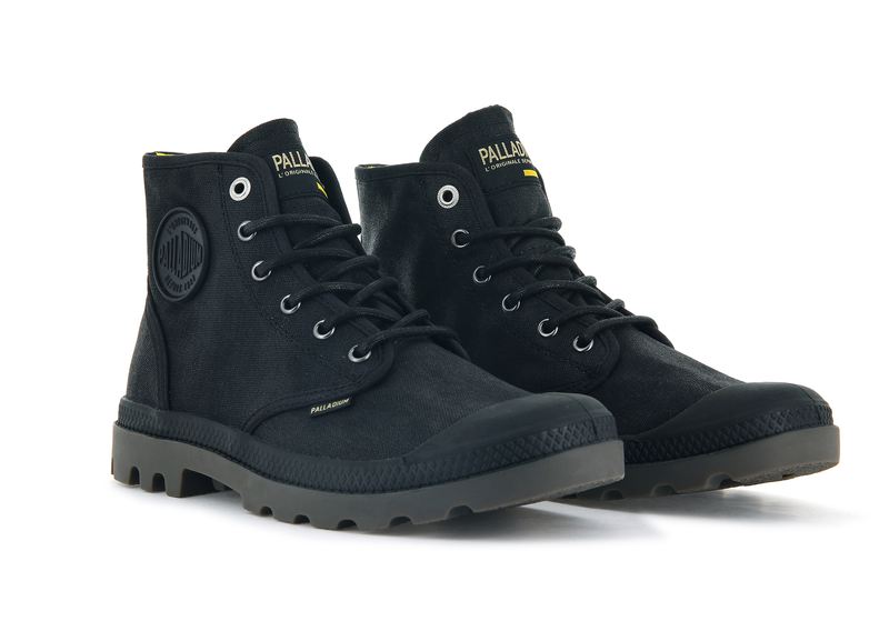 Black Women's Palladium Pampa Hi Wax High Tops | Israel  EKNHRF-467