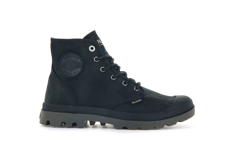 Black Women\'s Palladium Pampa Hi Wax High Tops | Israel  EKNHRF-467