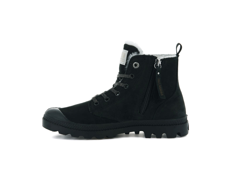 Black Women's Palladium Pampa Hi Zip Wl Boots | Israel  ICRKOX-124