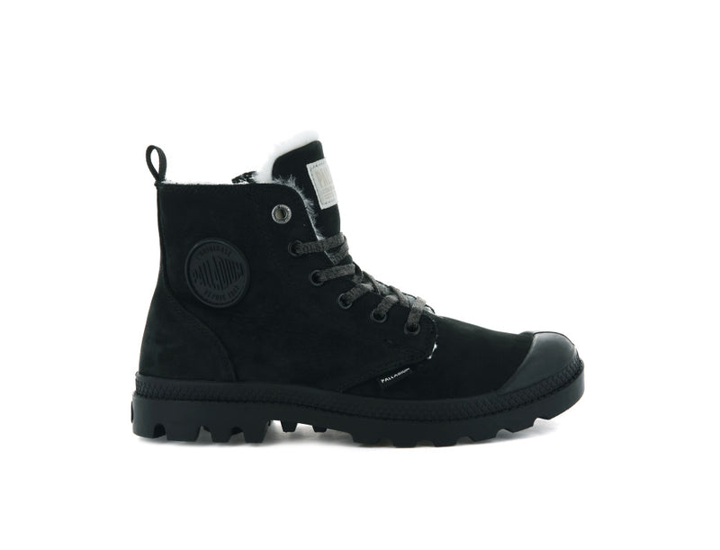 Black Women\'s Palladium Pampa Hi Zip Wl Boots | Israel  ICRKOX-124