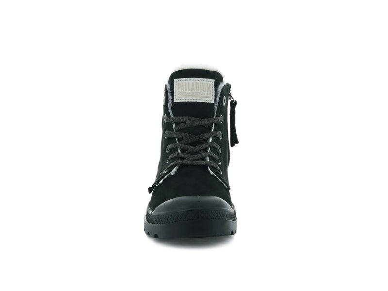 Black Women's Palladium Pampa Hi Zip Wl High Tops | Israel  LBTOXZ-201