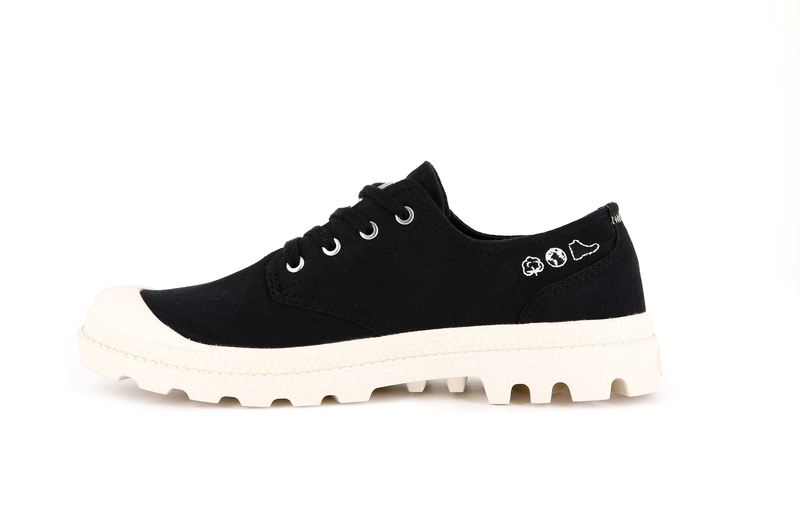 Black Women's Palladium Pampa Oxford Organic Ii Low Tops | Israel  HRNSCD-248