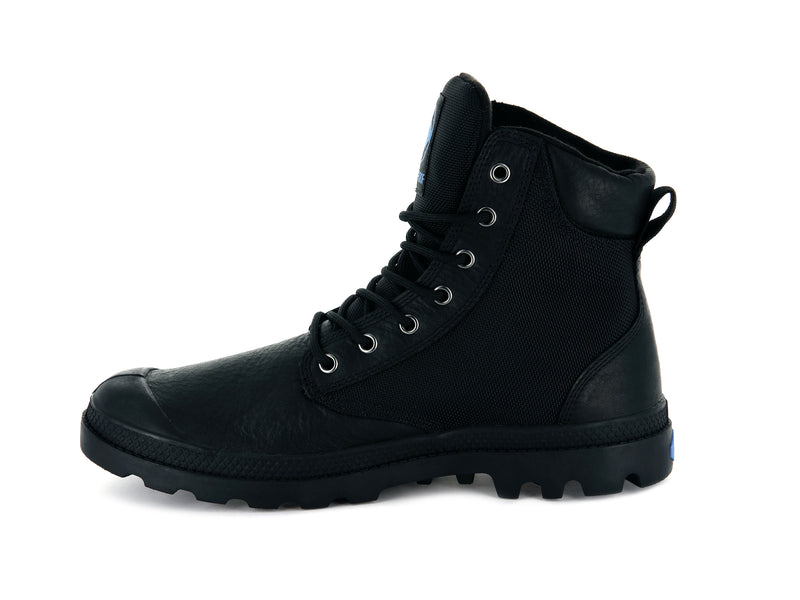 Black Women's Palladium Pampa Sport Cuff Wpn Boots | Israel  SFUBPQ-386