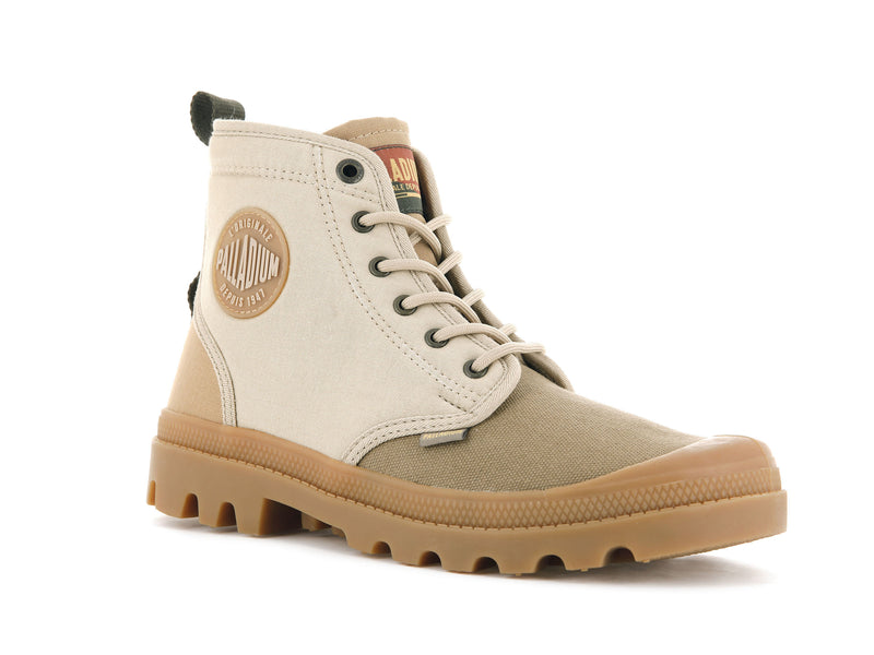 Bone Brown Women's Palladium Pampa Shade 75th Boots | Israel  HDSCWB-503