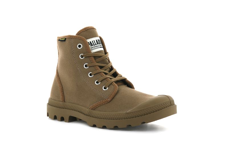 Brown Kids' Palladium Pampa Hi Originale Boots | Israel  OQRXVP-368