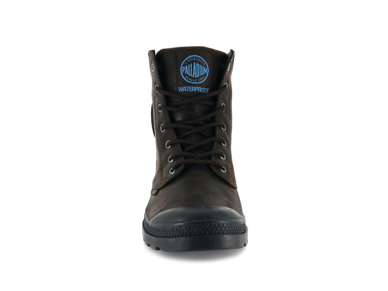 Chocolate Men's Palladium Pampa Cuff Wp Lux High Tops | Israel  WZVSBC-642