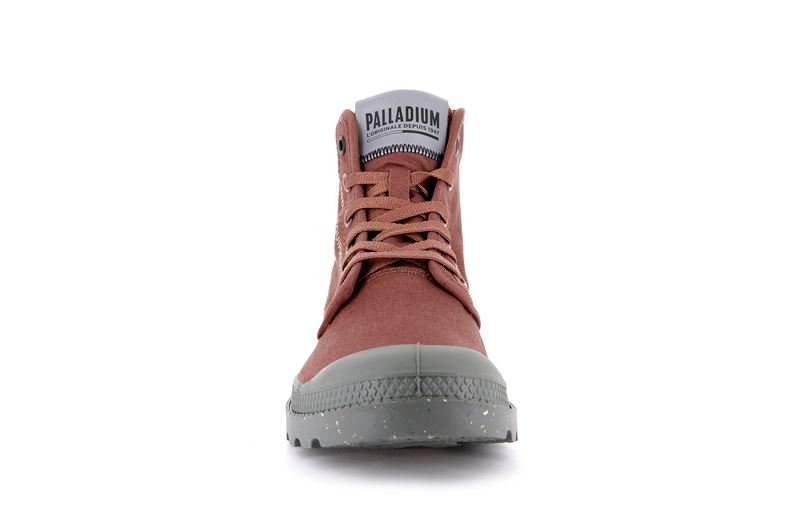 Copper Brown Women's Palladium Pampa Organic Metro High Tops | Israel  JZGHNE-086